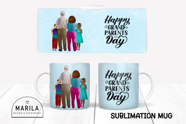 Happy Grandparents Day Mug Design / Mug Wrap #7 Sublimation Marilakits 