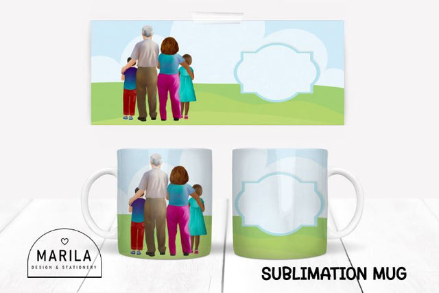 Happy Grandparents Day Mug Design / Mug Wrap #8 Sublimation Marilakits 