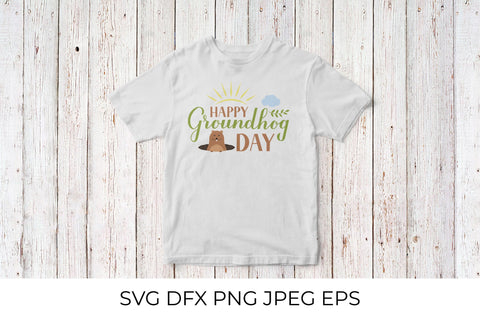 Happy Groundhog Day lettering SVG LaBelezoka 