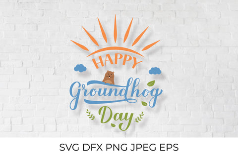 Happy Groundhog Day lettering SVG LaBelezoka 