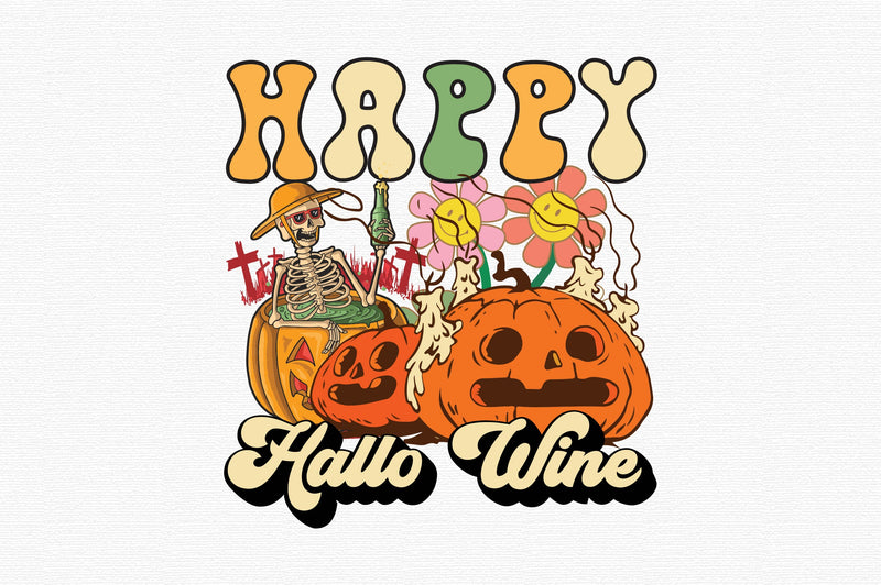 Happy Hallo Wine Sublimation SVG designartist 