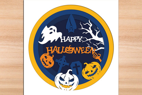 Happy Halloween - 3D Layered Paper Cut SVG SVG Slim Studio 