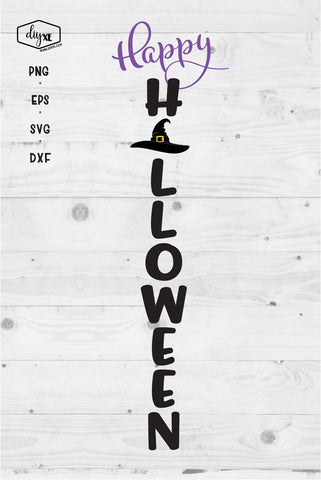 Happy Halloween - A Front Porch Sign SVG Cut FIle SVG DIYxe Designs 
