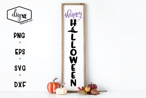 Happy Halloween - A Front Porch Sign SVG Cut FIle SVG DIYxe Designs 