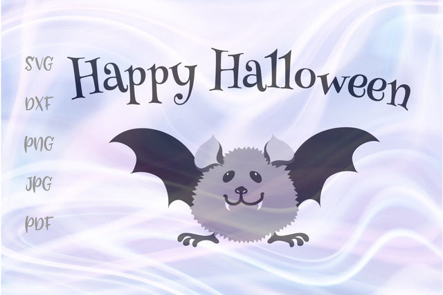 Happy Halloween Baby Bat SVG, PNG, DXF, PDF, JPG SVG Digitals by Hanna 