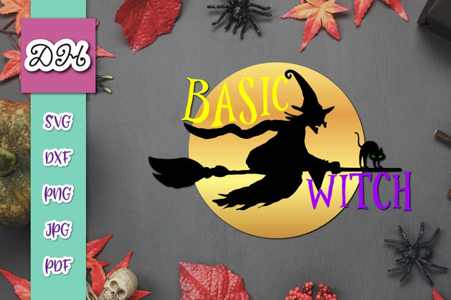 Happy Halloween Basic Witch Print & Cut SVG Digitals by Hanna 