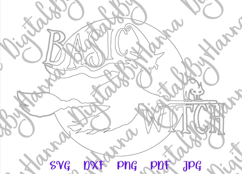 Happy Halloween Basic Witch Print & Cut SVG Digitals by Hanna 