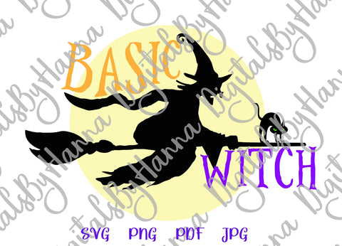 Happy Halloween Basic Witch Print & Cut SVG Digitals by Hanna 