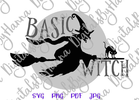 Happy Halloween Basic Witch Print & Cut SVG Digitals by Hanna 