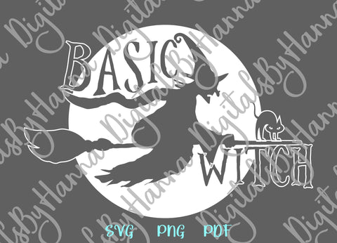 Happy Halloween Basic Witch Print & Cut SVG Digitals by Hanna 