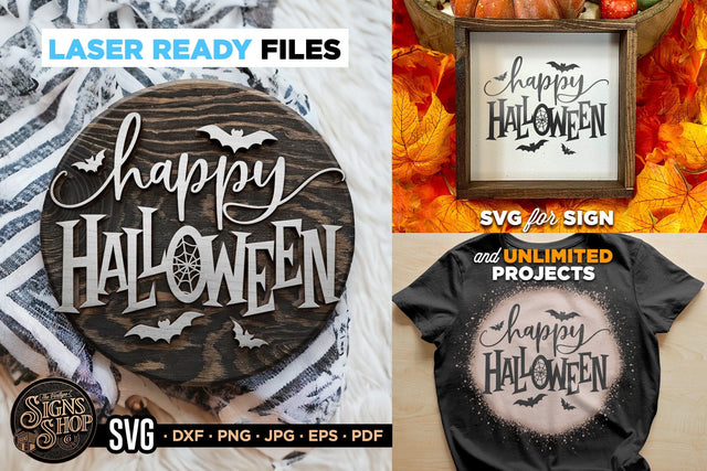 Happy halloween bats | Halloween SVG Sign SVG The Vintage Signs Shop 