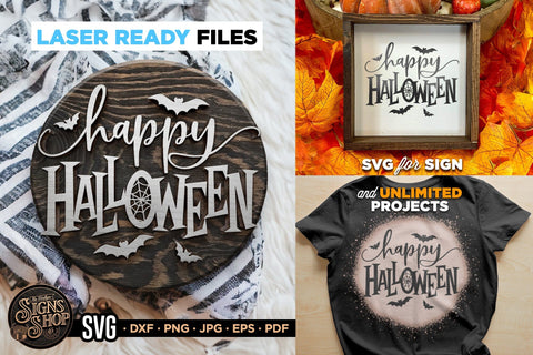 Happy halloween bats | Halloween SVG Sign SVG The Vintage Signs Shop 