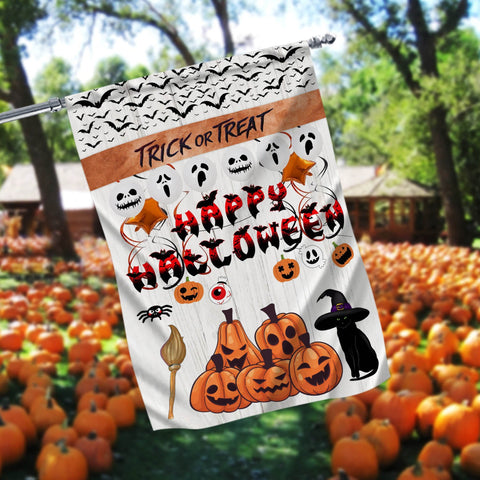 Happy Halloween Burlap Garden Flag - 12x18 Garden Flag Sublimation Design Download PNG File Instant Download Sublimation CaldwellArt 