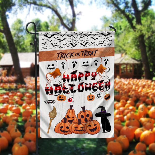 Happy Halloween Burlap Garden Flag - 12x18 Garden Flag Sublimation Design Download PNG File Instant Download Sublimation CaldwellArt 