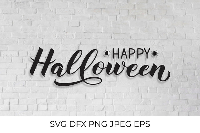 Happy Halloween calligraphy hand lettering SVG LaBelezoka 