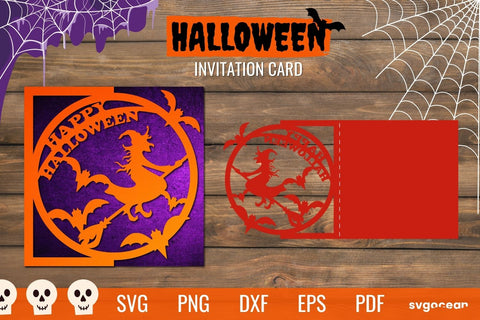 Happy Halloween Card Svg Template SVG SvgOcean 