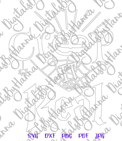 Happy Halloween Creep it Real Print & Cut SVG Digitals by Hanna 