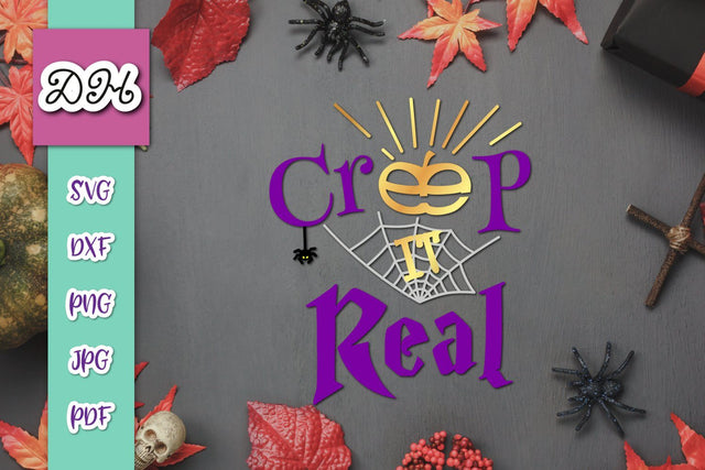 Happy Halloween Creep it Real Print & Cut SVG Digitals by Hanna 