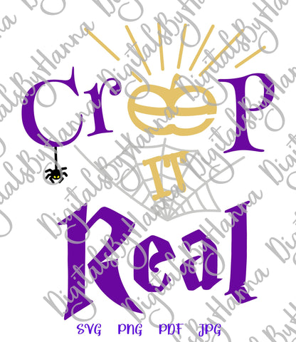 Happy Halloween Creep it Real Print & Cut SVG Digitals by Hanna 