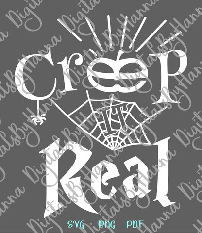Happy Halloween Creep it Real Print & Cut SVG Digitals by Hanna 