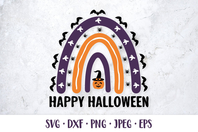Happy Halloween. Cute Halloween rainbow SVG cut file SVG LaBelezoka 