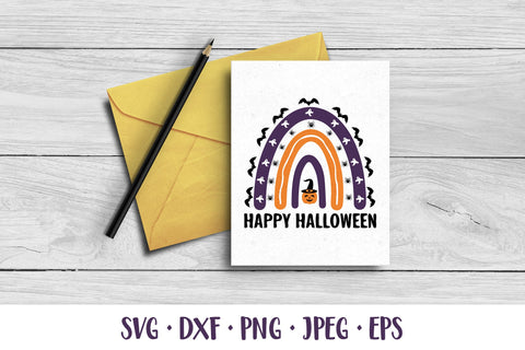 Happy Halloween. Cute Halloween rainbow SVG cut file SVG LaBelezoka 