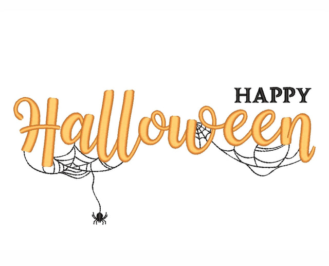Happy Halloween Embroidery Design, 4 sizes, Instant Download Embroidery/Applique DESIGNS Nino Nadaraia 