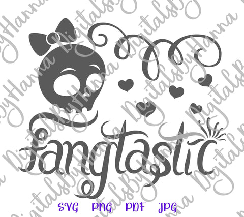 Happy Halloween Fangtastic Skull Print & Cut SVG Digitals by Hanna 