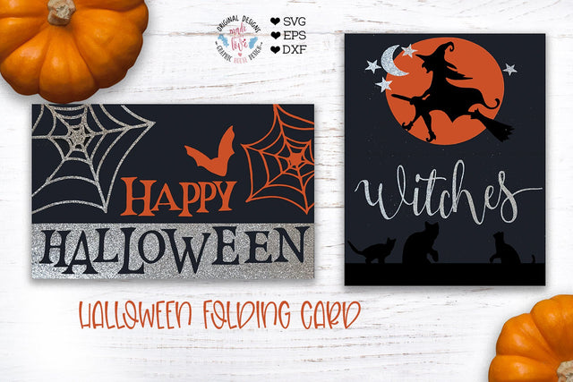 Happy Halloween Folding Card 3D Paper Graphic House Design 