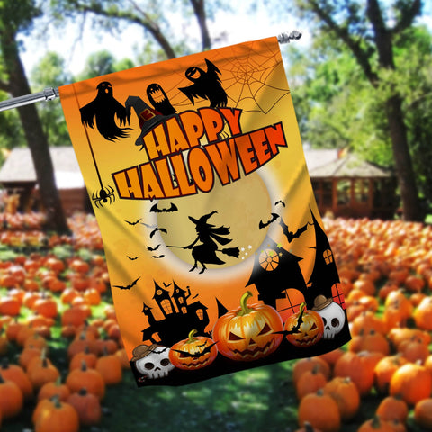 Happy Halloween Garden Flag - 12x18 Garden Flag Sublimation Design Download PNG File Instant Download Sublimation CaldwellArt 
