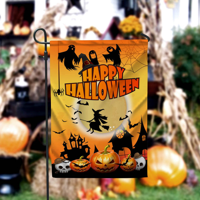 Happy Halloween Garden Flag - 12x18 Garden Flag Sublimation Design Download PNG File Instant Download Sublimation CaldwellArt 