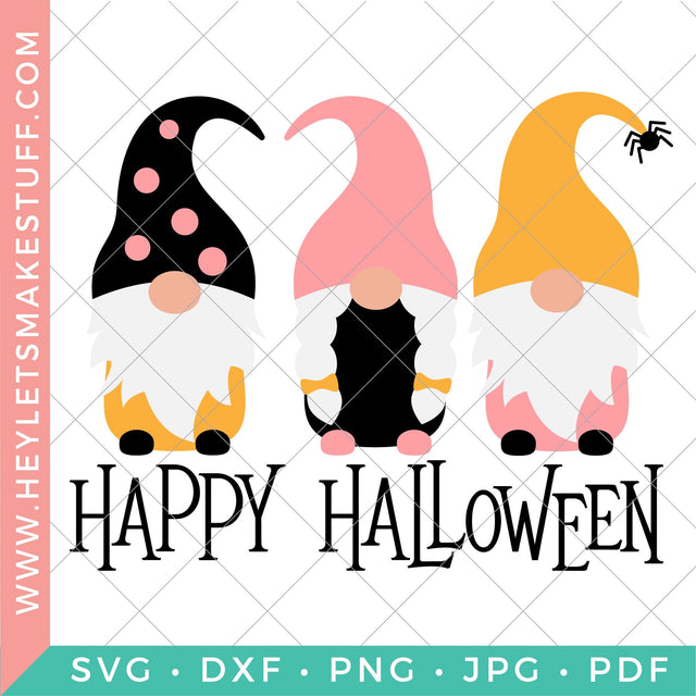 Happy Halloween Gnomes SVG Hey Let's Make Stuff 
