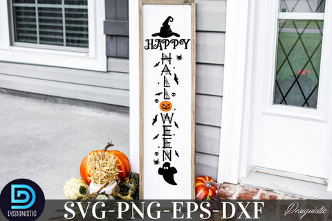Happy Halloween, Halloween Porch Sign Svg Design SVG DESIGNISTIC 