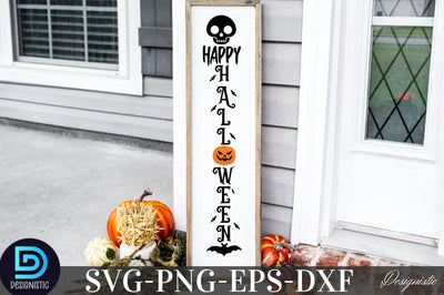 Happy Halloween, Halloween Porch Sign Svg Design SVG DESIGNISTIC 
