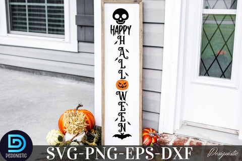 Happy Halloween, Halloween Porch Sign Svg Design SVG DESIGNISTIC 