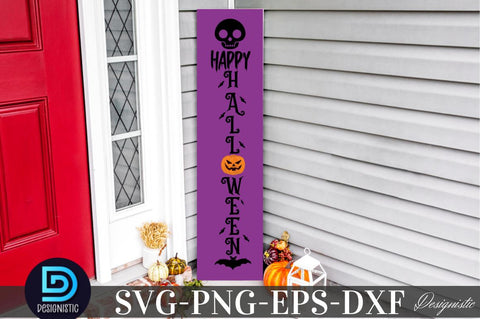 Happy Halloween, Halloween Porch Sign Svg Design SVG DESIGNISTIC 
