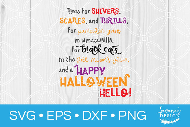 Happy Halloween Hello SVG SavanasDesign 