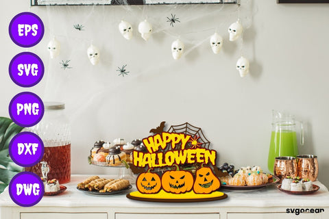 Happy Halloween Layered Paper Cut Designs 3D Paper SvgOcean 