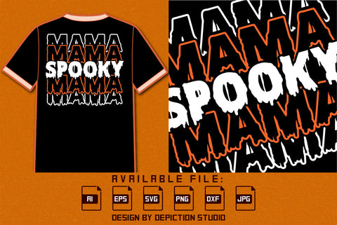 Happy Halloween Mama Spooky T-Shirt, Halloween Mama Shirt, Halloween Spooky Shirt, Halloween Stroke Line Mama Shirt, Halloween Mother Shirt SVG Depiction Studio 