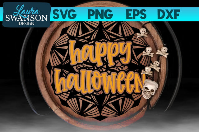 Happy Halloween Mandala SVG Laura Swanson Design 