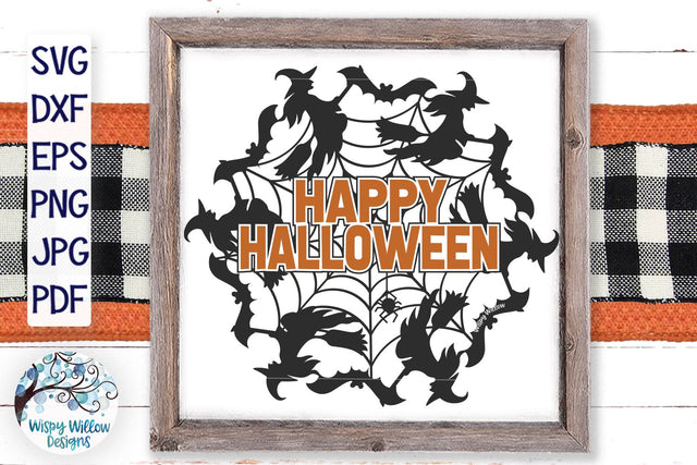 Happy Halloween Mandala SVG SVG Wispy Willow Designs 