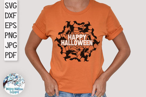 Happy Halloween Mandala SVG SVG Wispy Willow Designs 