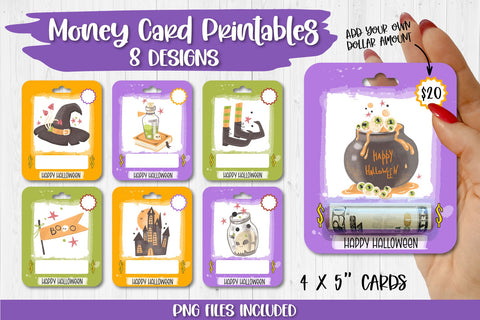 Happy Halloween Money Card PNG Designs | Gift for Halloween Sublimation TatiStudio 