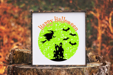 Happy Halloween Moon SVG SVG B Renee Design 