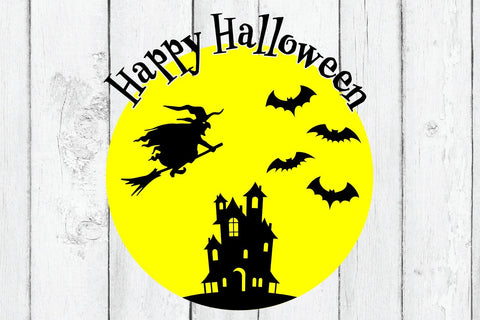 Happy Halloween Moon SVG SVG B Renee Design 