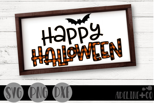 Happy Halloween plaid SVG Adeline&co 