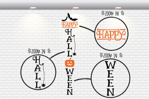Happy Halloween Porch Sign - SVG, PNG, DXF, EPS SVG Elsie Loves Design 