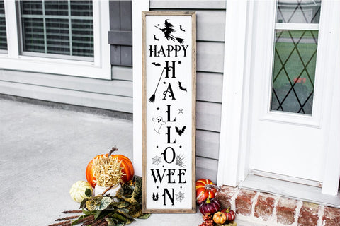 Happy Halloween Porch Sign SVG SVGs,Quotes and Sayings,Food & Drink,On Sale, Print & Cut SVG DesignPlante 503 