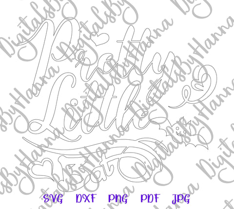Happy Halloween Pretty Little Bat Print & Cut SVG Digitals by Hanna 