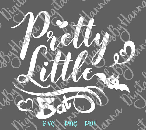 Happy Halloween Pretty Little Bat Print & Cut SVG Digitals by Hanna 